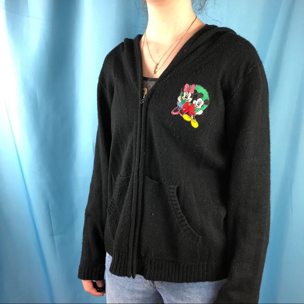 Vintage 1990s Disney Mikey mouse black hoodie